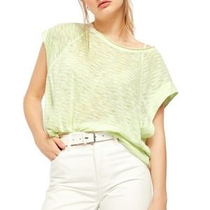 Free People Halo Stripe Tee in Neon